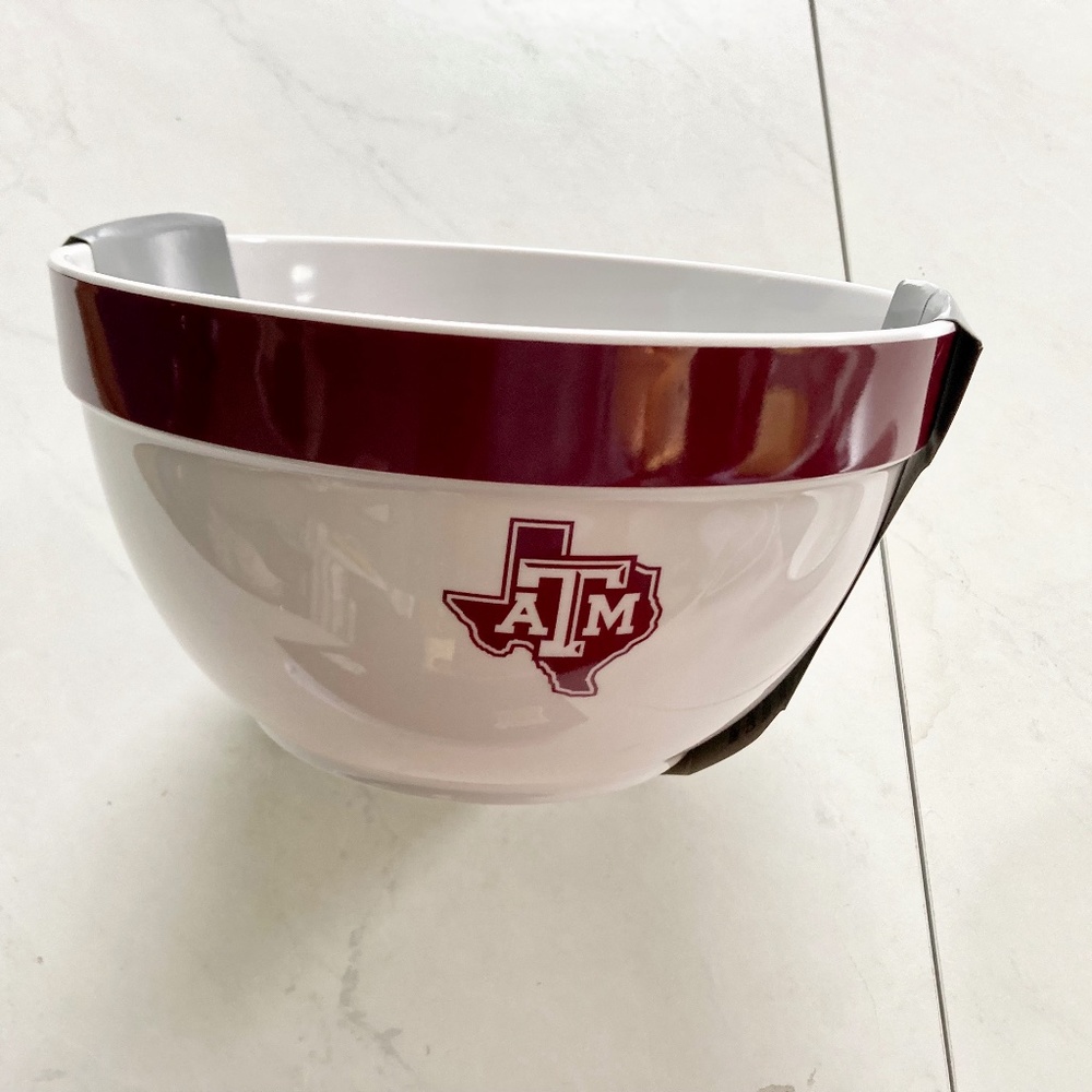 Texas A&M University School Colors Snack / Tailgating Bowl